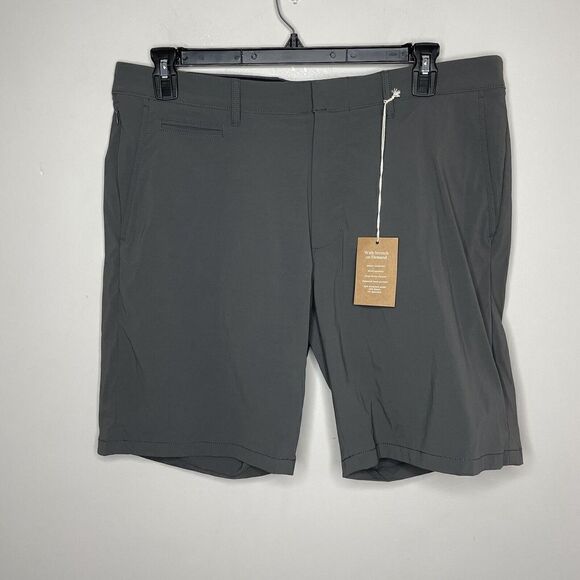 J CREW Mens Tech Shorts NEW Charcoal Gray Stretch Performance BE055 Golf 36 x 9 - Picture 3 of 11